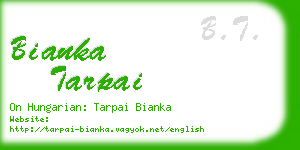 bianka tarpai business card